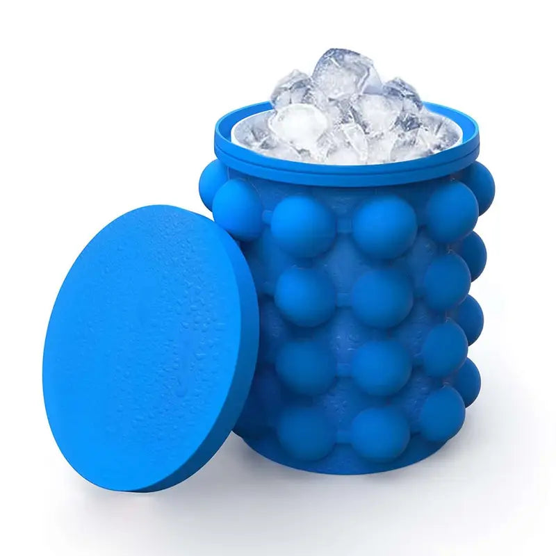 Silicone Ice Cube Maker Portable Bucket for Wine & Whiskey Cooler