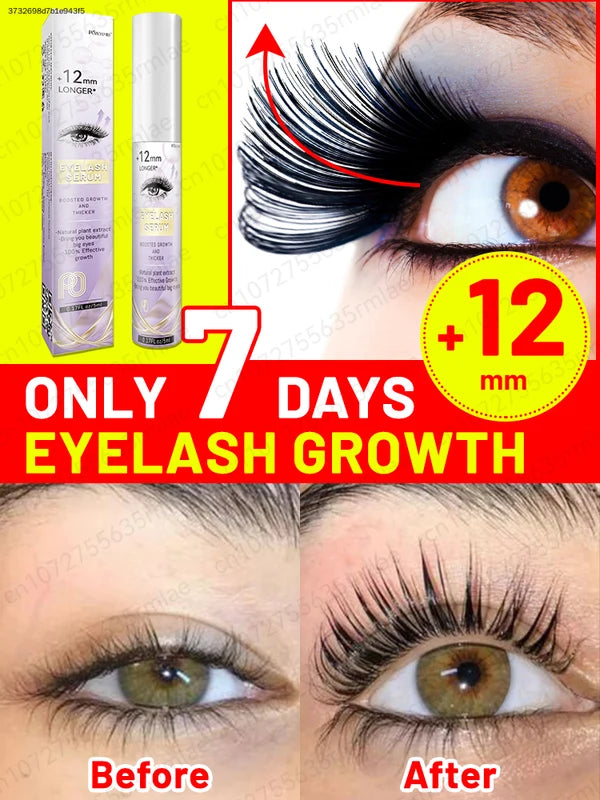 Eyelash & Eyebrow Growth Serum with Castor Oil Natural Thickening Moisturizing Liquid for Female Makeup