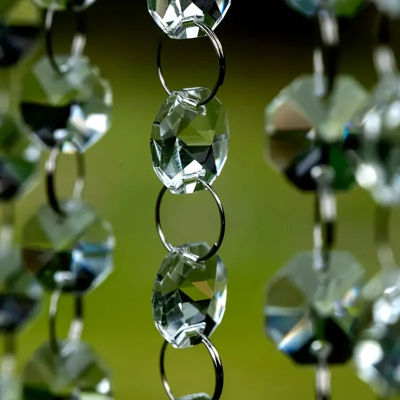 5pcs Crystal Glass Garden Suncatchers Set Outdoor Decor Wedding Party Accessories