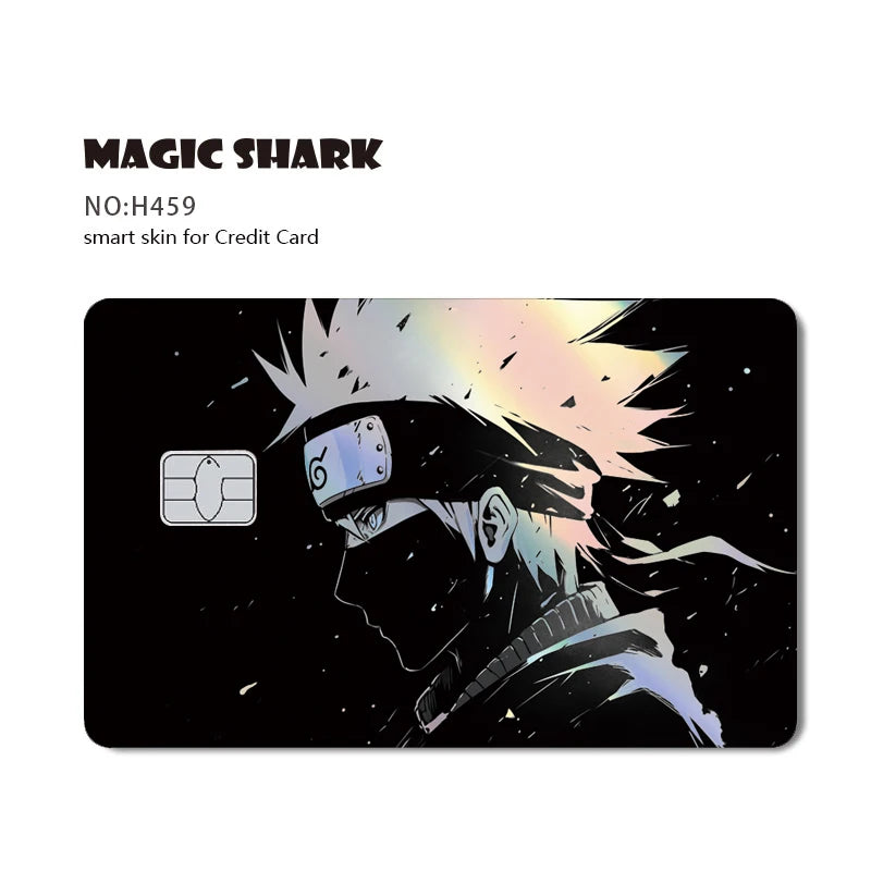 Anime Sasuke Kakashi Laser Holographic Debit Credit Card Skin Cover Sticker