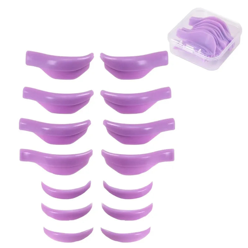Silicone Eyelash Perm Rods Set - 3D Lash Lift Shields & Curling Tool Kit