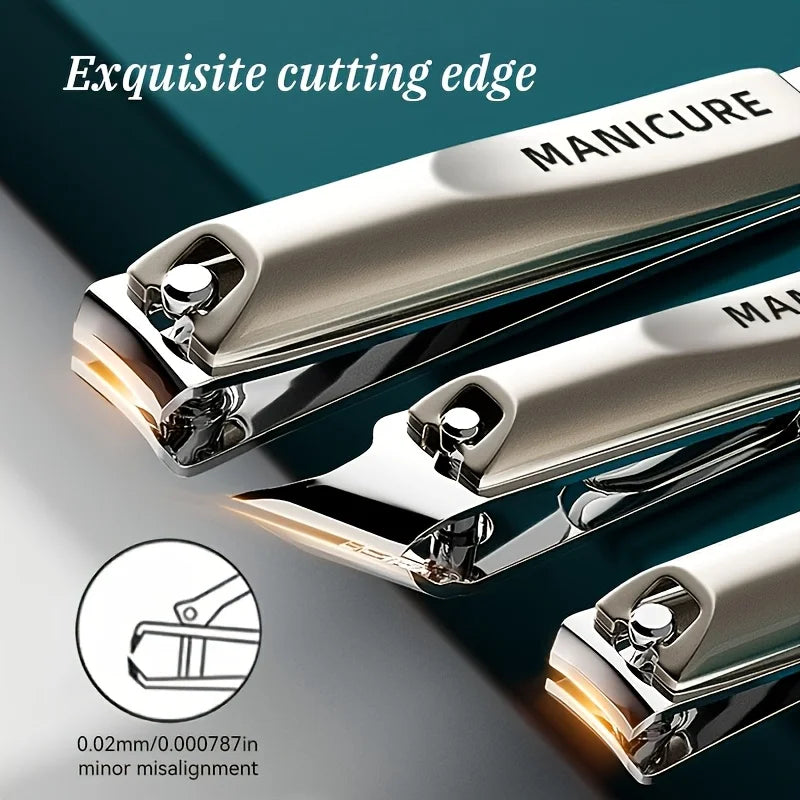 Professional Manicure Pedicure Kit with Nail Clipper Nail File Ear Pick Portable Storage