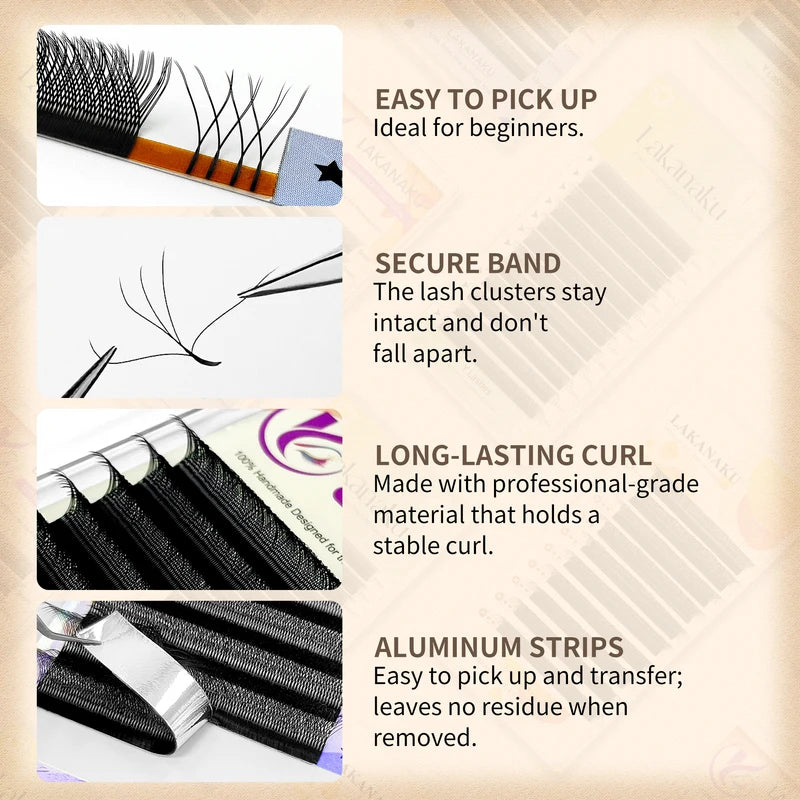 Eyelash Extension Fans - Premade 3D/4D/5D/6D/7D Voluminous False Lashes