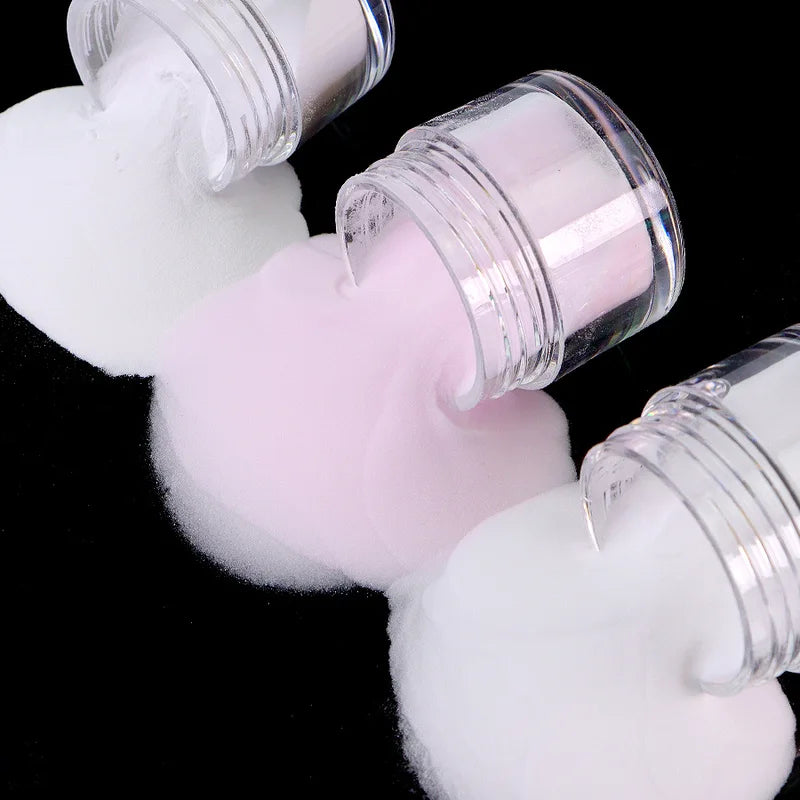 Professional Acrylic Powder Set 10g/Bottle Nail Art Builder Pink White Clear Nude DIY