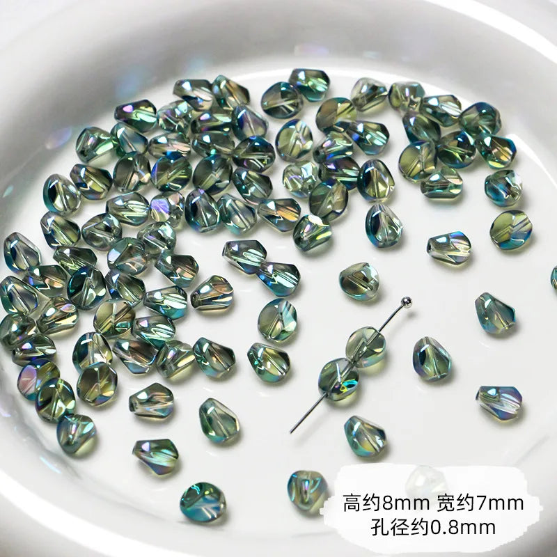 Glass Crystal Beads 8mm WaterDrop Shape Spacer Beads for Jewelry Making - Mixed Colors, 30Pcs