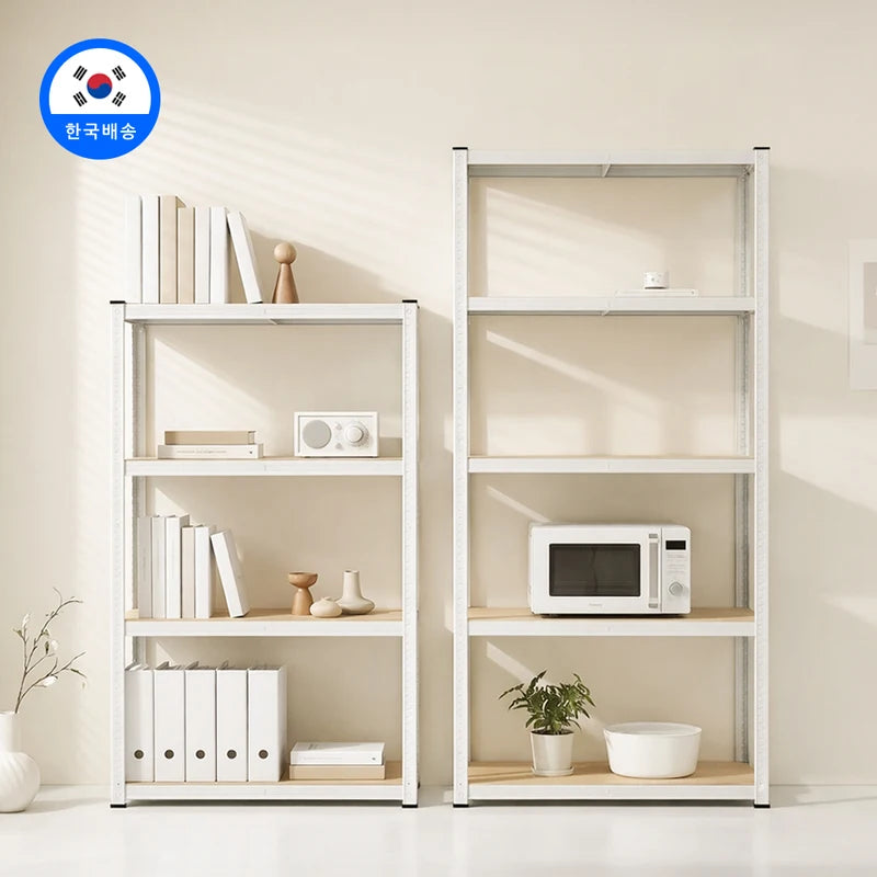 Boltless Assembly Iron Storage Shelf - 4 or 5 Layers, Home Organization