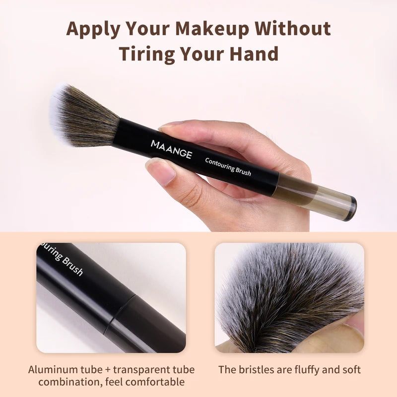 2pcs Makeup Brush Set for Face Foundation Concealer Powder Synthetic Hair