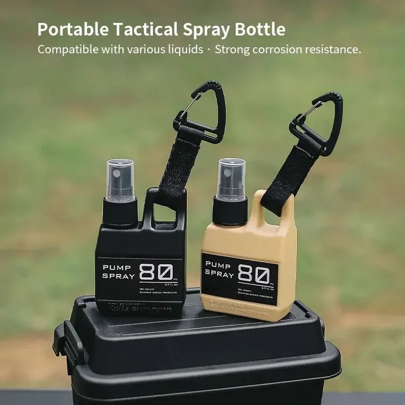 Portable Spray Bottle with Buckle for Camping Travel Refillable 80ml