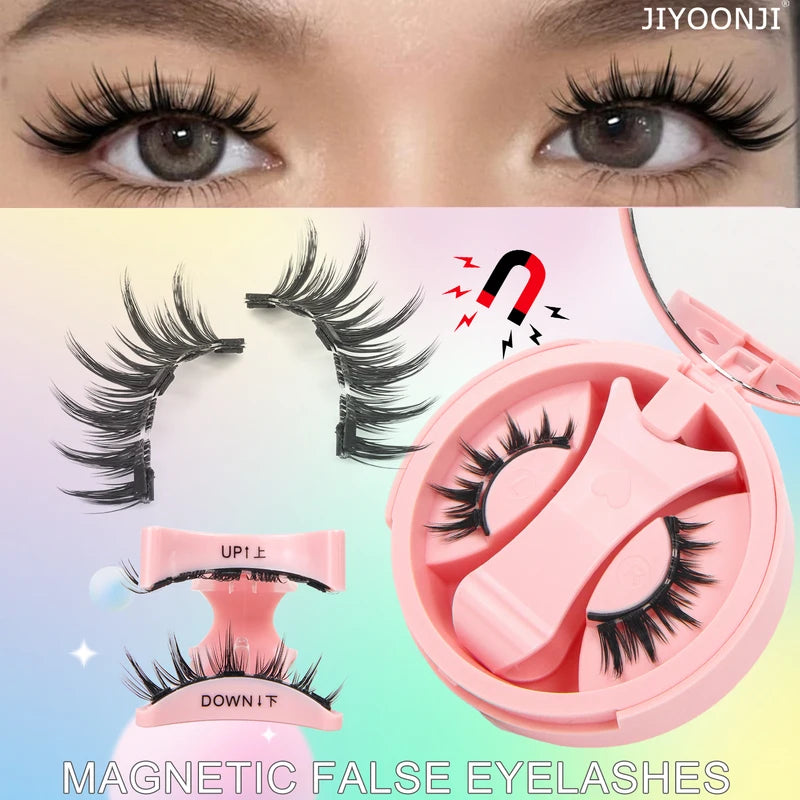 Anime-Style Magnetic False Eyelashes Reusable Waterproof No Glue Natural Design