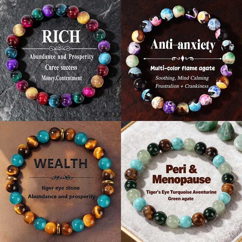 Fashion Beaded Bracelets for Women - Autumn Winter Jewelry Set in Multiple Colors