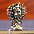 Brass Sun and Moon God Figure Home Decor Ornament Metal Sculpture