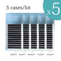 Eyelash Extensions 5pcs Set 0.05mm U-Shaped Flared Lashes for Salon & Personal Use