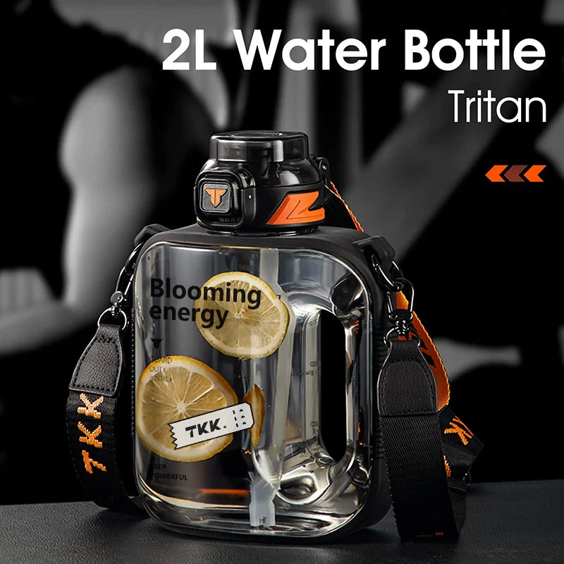 Large Capacity Tritan Sports Water Bottle - BPA-Free Hydration Jug for Outdoor Fitness & Travel