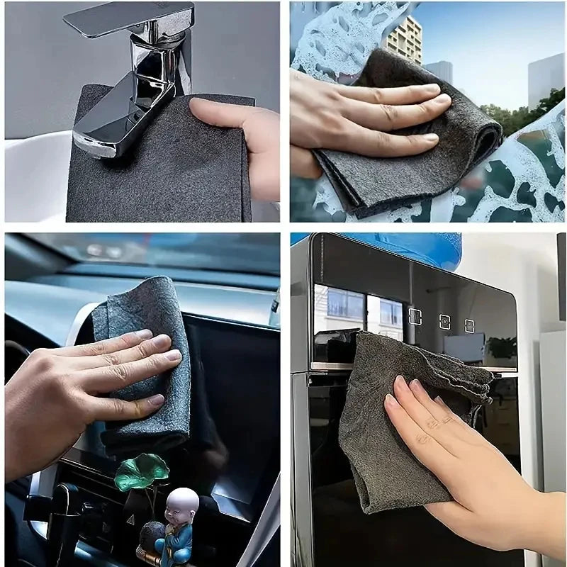 Reusable Glass Cleaning Cloth - Thickened, Streak-Free Window Towel for Home & Kitchen