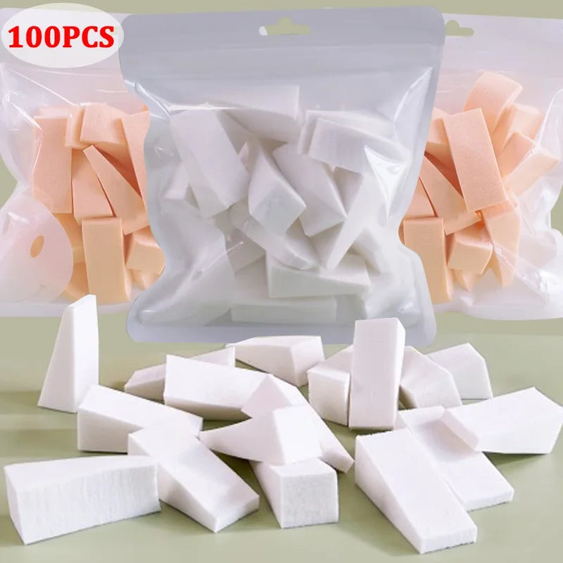 Triangular Latex Makeup Sponges 20-100pcs for Foundation & Concealer, Multi-Color