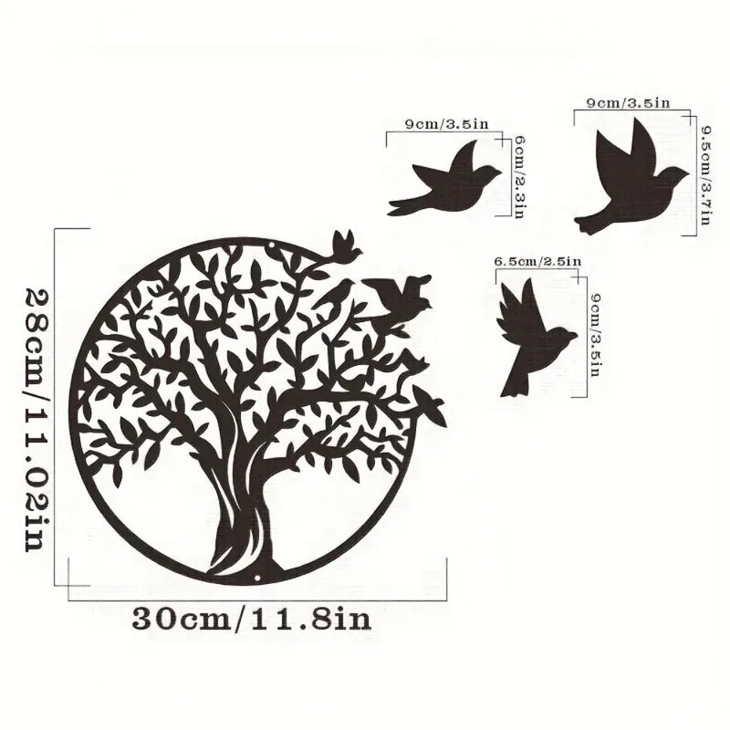 Metal Wall Art Tree of Life Outdoor Decor - Elegant Anniversary Gift & Home Accent