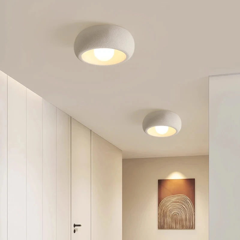 Modern Nordic Circular Ceiling Light for Balcony & Hallway - 30cm Diameter