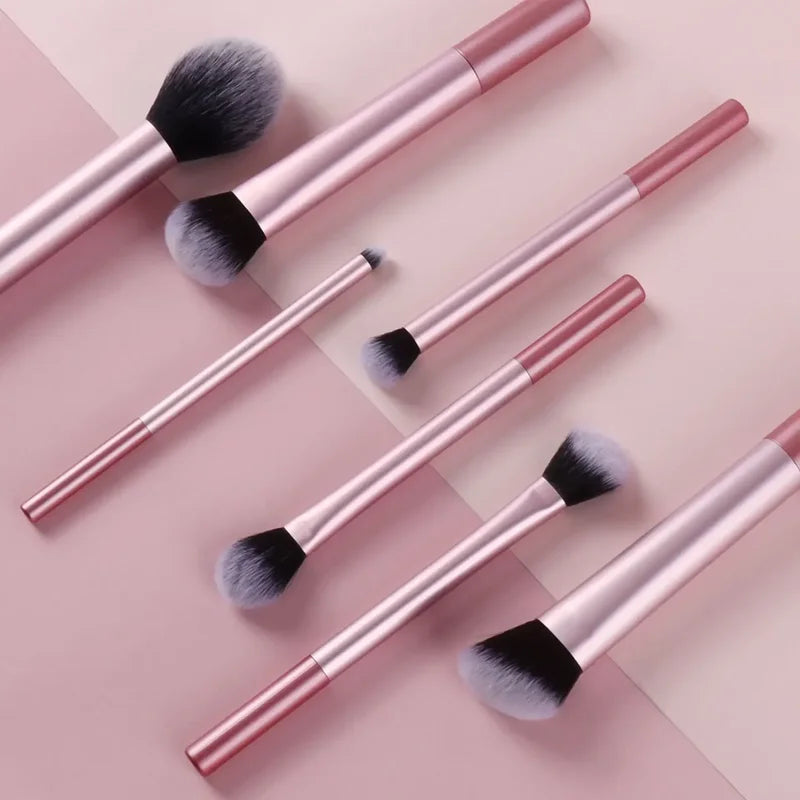 7-Piece Makeup Brush Set - Synthetic, Cruelty-Free, Easy to Clean Cosmetics Tools