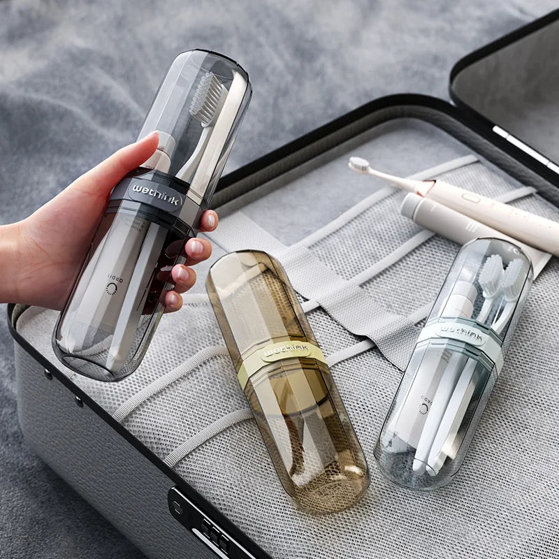 Travel Toothbrush Case Set - Transparent Portable Outdoor & Business Trip Accessories