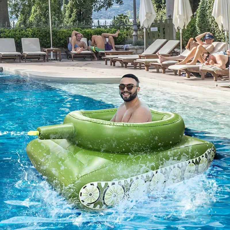Inflatable Water Spray Toy Truck for Kids and Adults - Water Fight Pool Toy