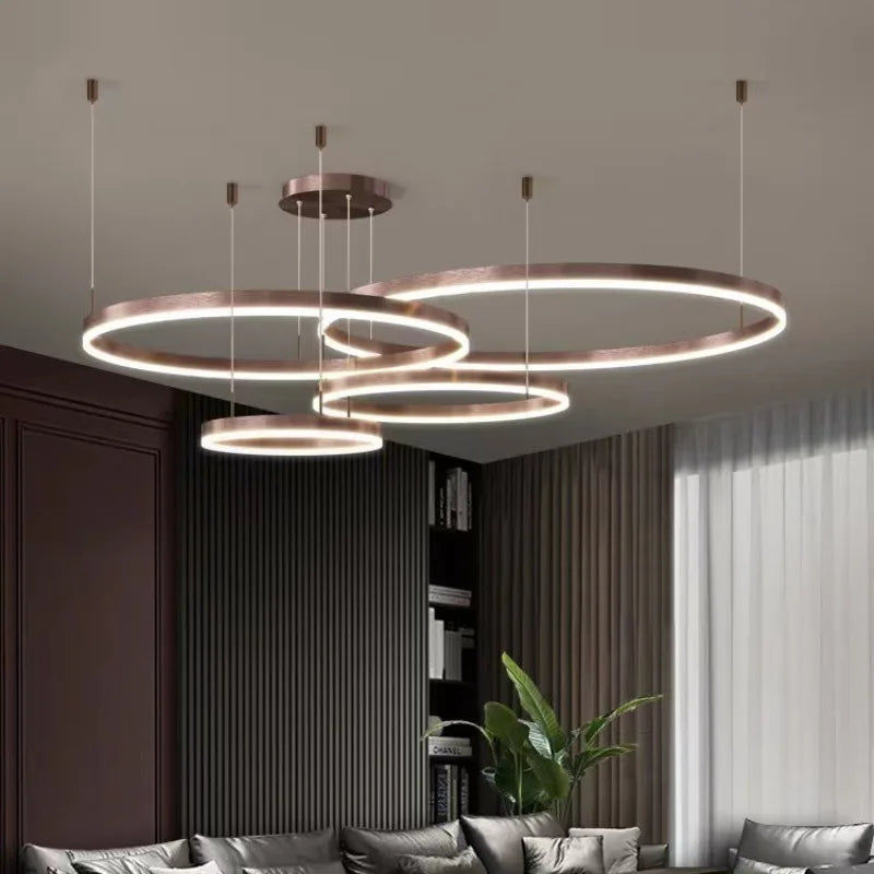 Nordic Style Modern Pendant Light for Living Room, Adjustable LED Lighting