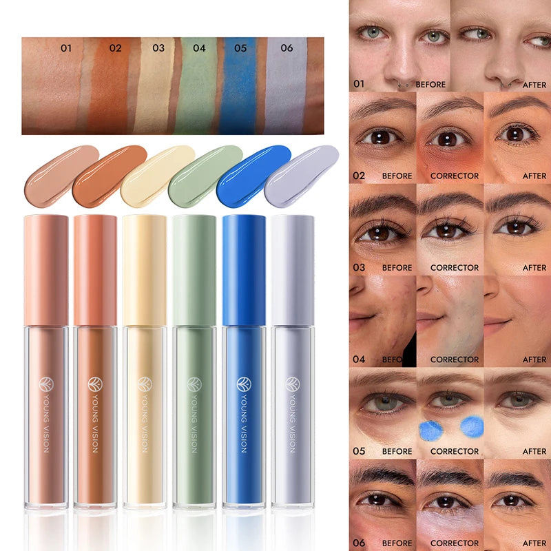 Color-Correcting Liquid Concealer Palette - Neutralize Redness & Darkness