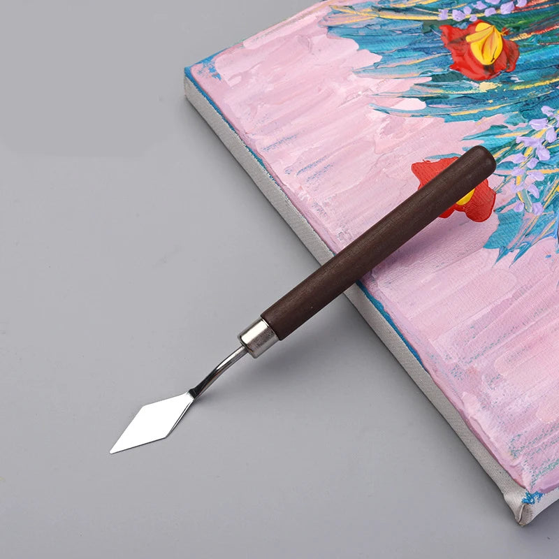 Art Paint Scrapers Stainless Steel Mixing Tools for Acrylic Watercolor Oil Painting