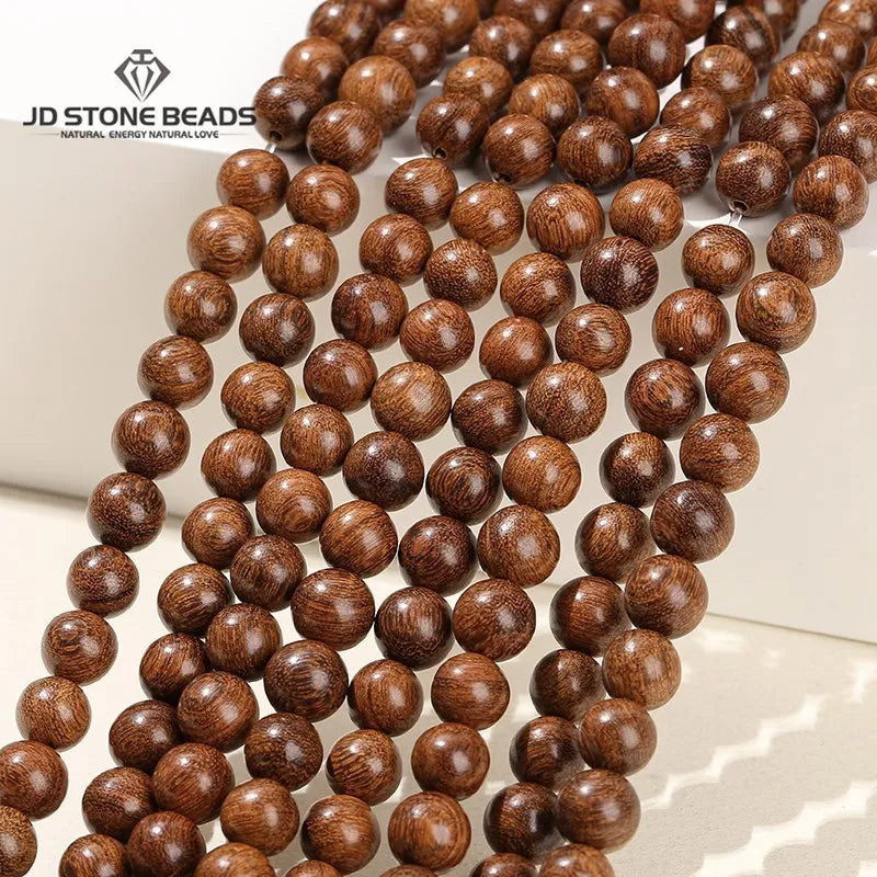 Natural Wood Bead Jewelry Making Supplies - Round Sandalwood Beads 6-10mm