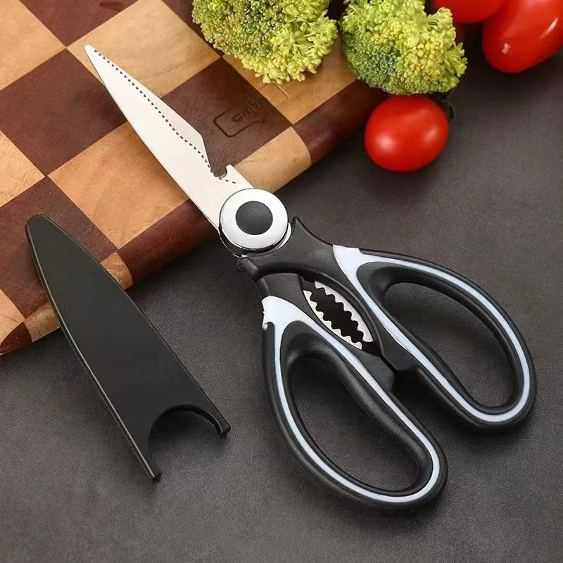 Multifunctional Kitchen Scissors - Fish, Meat & Food Prep Stainless Steel