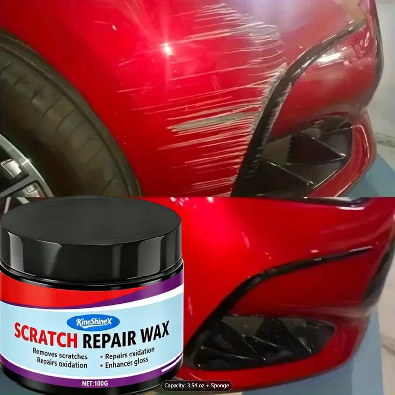Car Scratch Remover Wax - Fast-Acting Polish for Cars, Motorcycles & Furniture