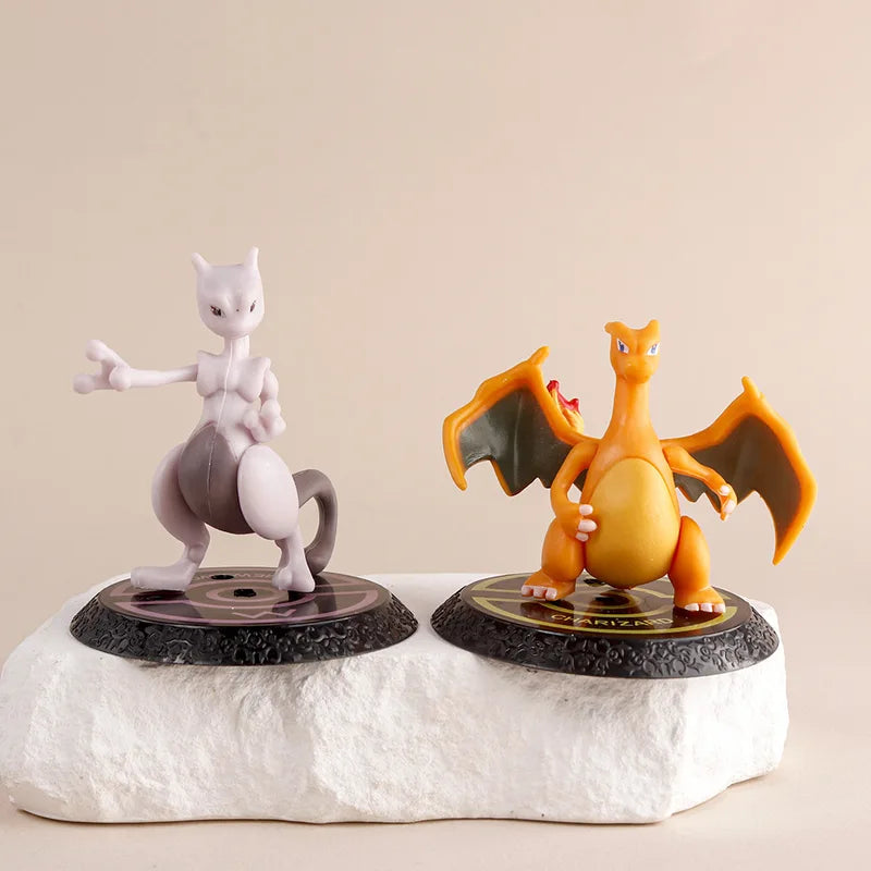 Pokemon Action Figures Set - Pikachu Charizard Blastoise Squirtle Bulbasaur, 6-7cm Collectible Toys