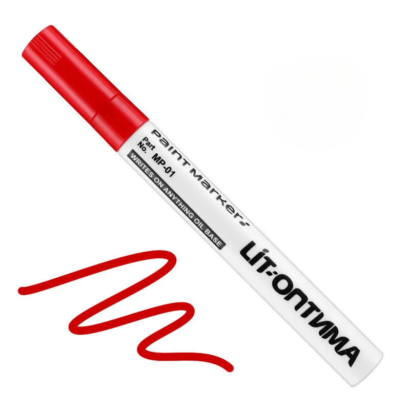 12-Color Waterproof Paint Marker Set for Tire, Fabric, Metal & Rubber
