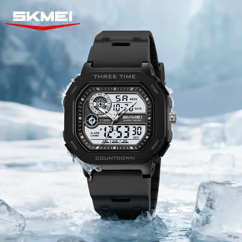 Men's Waterproof Digital Watch - Multifunctional Sports Military Style