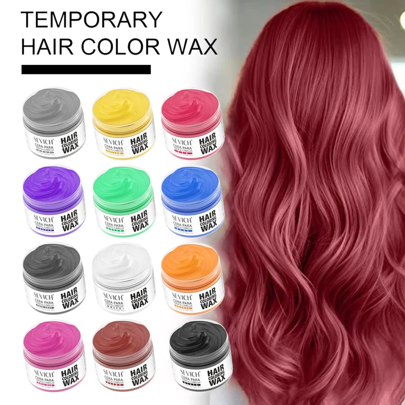 Temporary Hair Color Wax - 50g/120g Ultra Strong Hold Hair Dye for DIY Styling