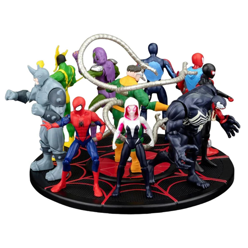 Super Hero Action Figures Set - Iron Man Spider-Man Venom Gwen Collectible Toys