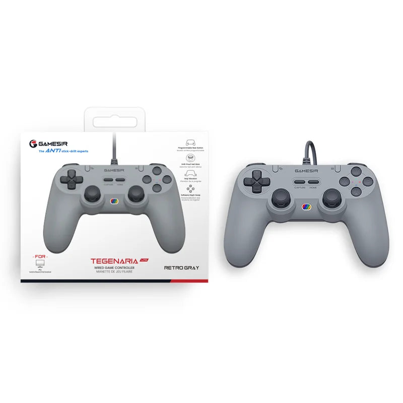 Wired Switch Controller with Hall Effect Joysticks and 1000Hz Polling for Nintendo Switch and PC