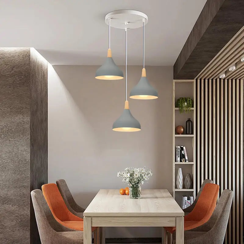 Modern Loft Pendant Lights 3 Heads for Living Room Kitchen Bedroom Home Decor