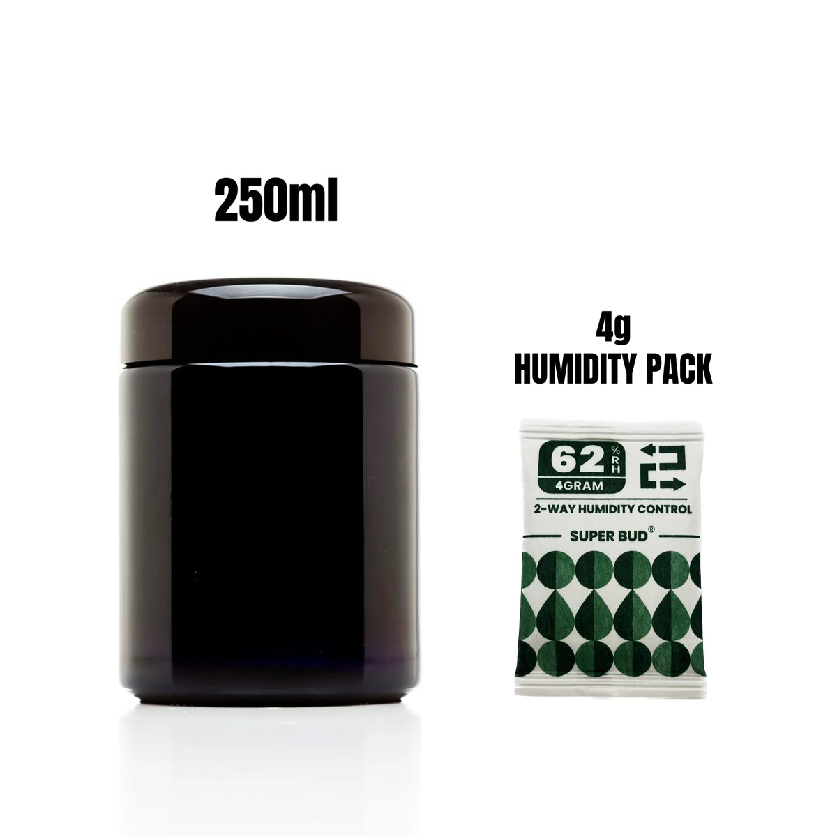 Ultraviolet Glass Herb & Coffee Storage Jar - Airtight, Smell Proof, Reusable, 5ml-1000ml