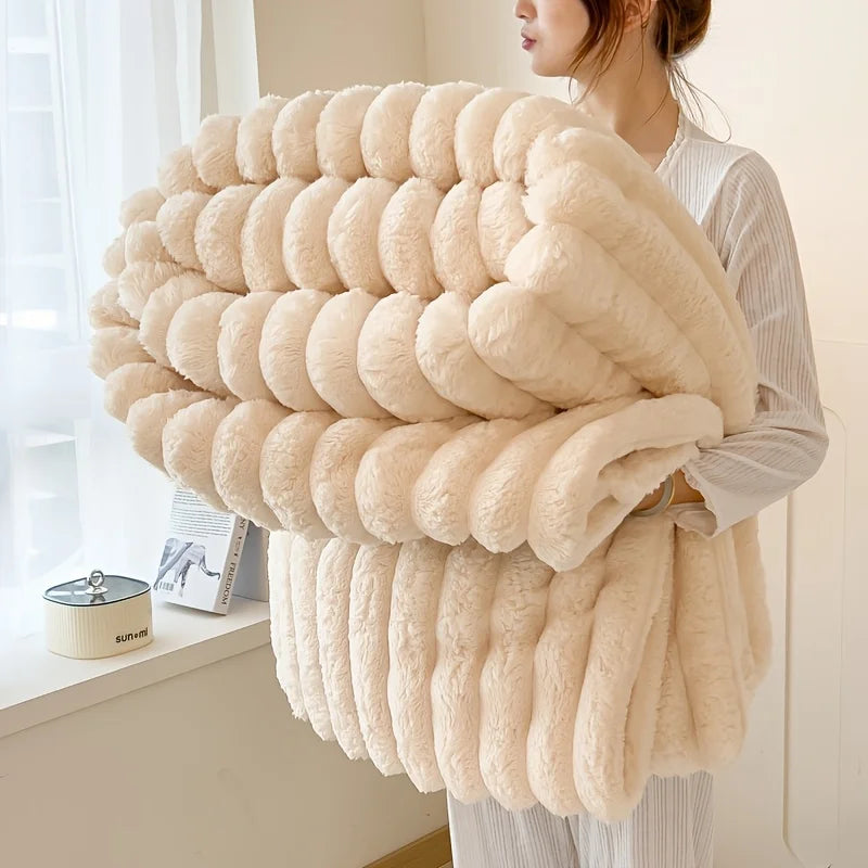 Multifunctional Flannel Blanket - Soft Warm Bed Sheet Sofa Throw Nap Cover