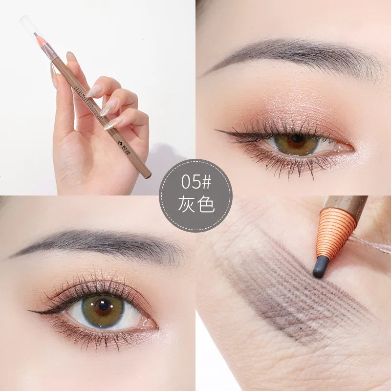 6-Piece Eyebrow Pencil Set - Fine Microblading Makeup Tools for Women