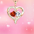 Elegant Red Heart Pendant Necklace with Gift Box - Romantic Jewelry for Women