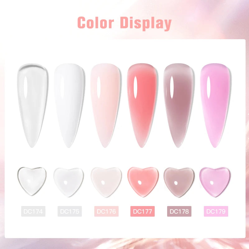 7ml Milky White Quick Extension Gel Nail Polish for Semi-Permanent Manicure