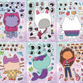 Children's Face Sticker Puzzle Sheets - DIY Interactive Kids Activity Set