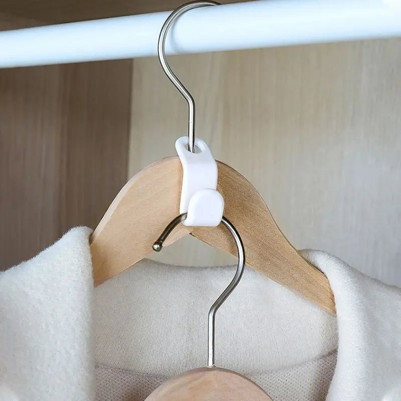 60PCS Plastic Hanger Connection Hooks Stackable Space-Saving Closet Organizer