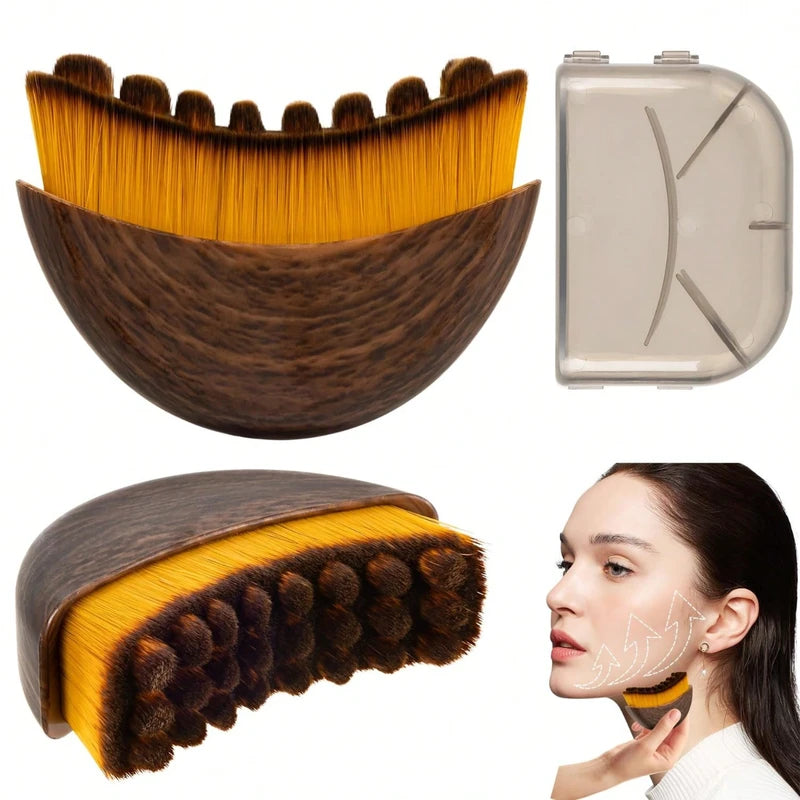 Lymphatic Face Contour Brush for Jawline & Chin Sculpting, Drainage Massager