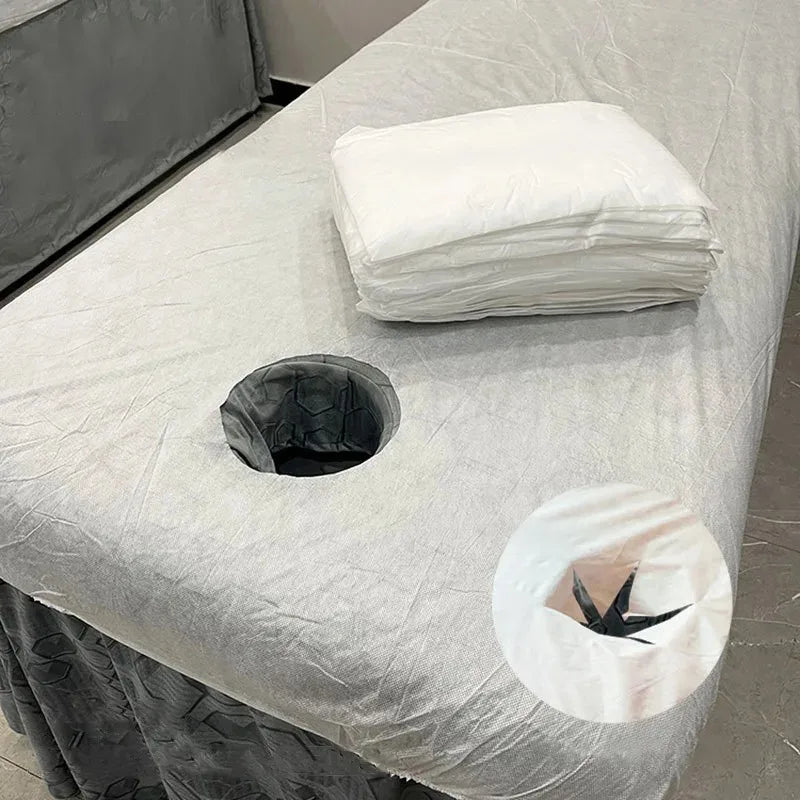 Disposable Bed Cover Sheets for Beauty Salon Spa Massage Soft Breathable Non-Woven Fabric 10pcs