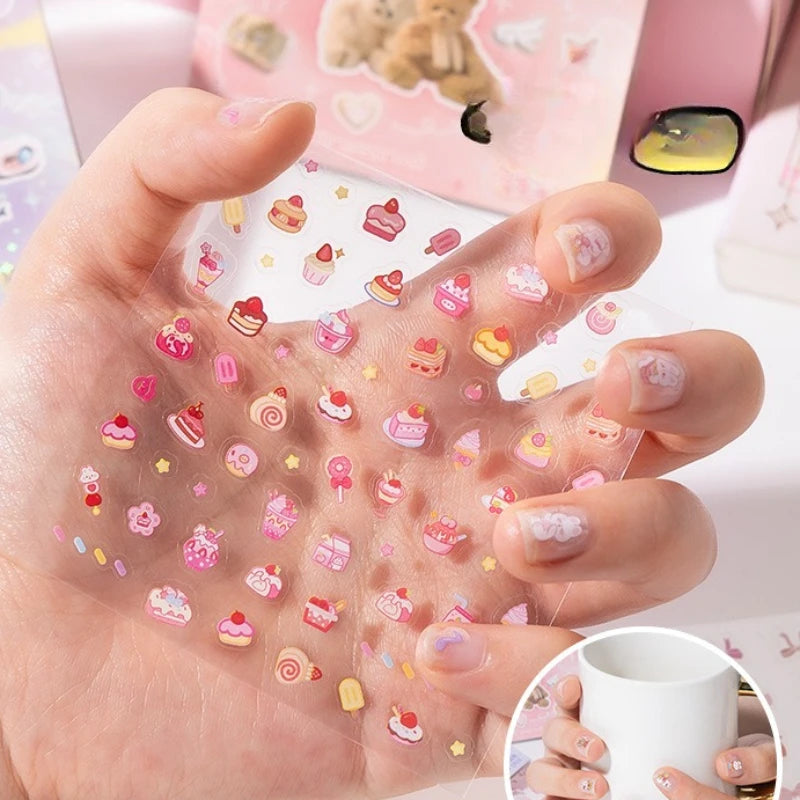 Mini Sticker Book for Kids 300+ DIY Scrapbooking Stickers Kawaii Dessert Journal Decals