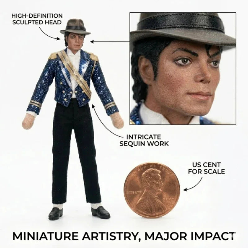 Flexible Wire Frame Poseable Doll - Michael Jackson Collectible Fan Gift