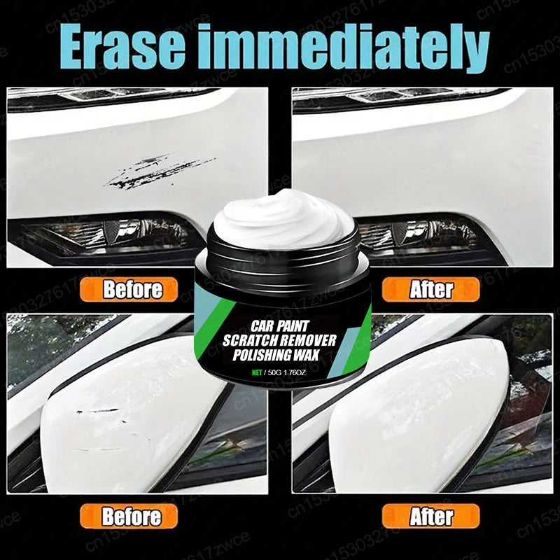 Car Scratch Repair Wax Kit with Polish & Clay - Nano Shine Body Filler