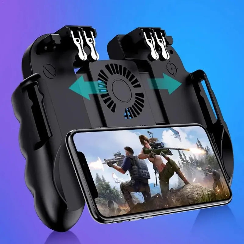 Mobile Game Controller Trigger Joystick for iOS & Android – 6 Finger PUBG Gamepad